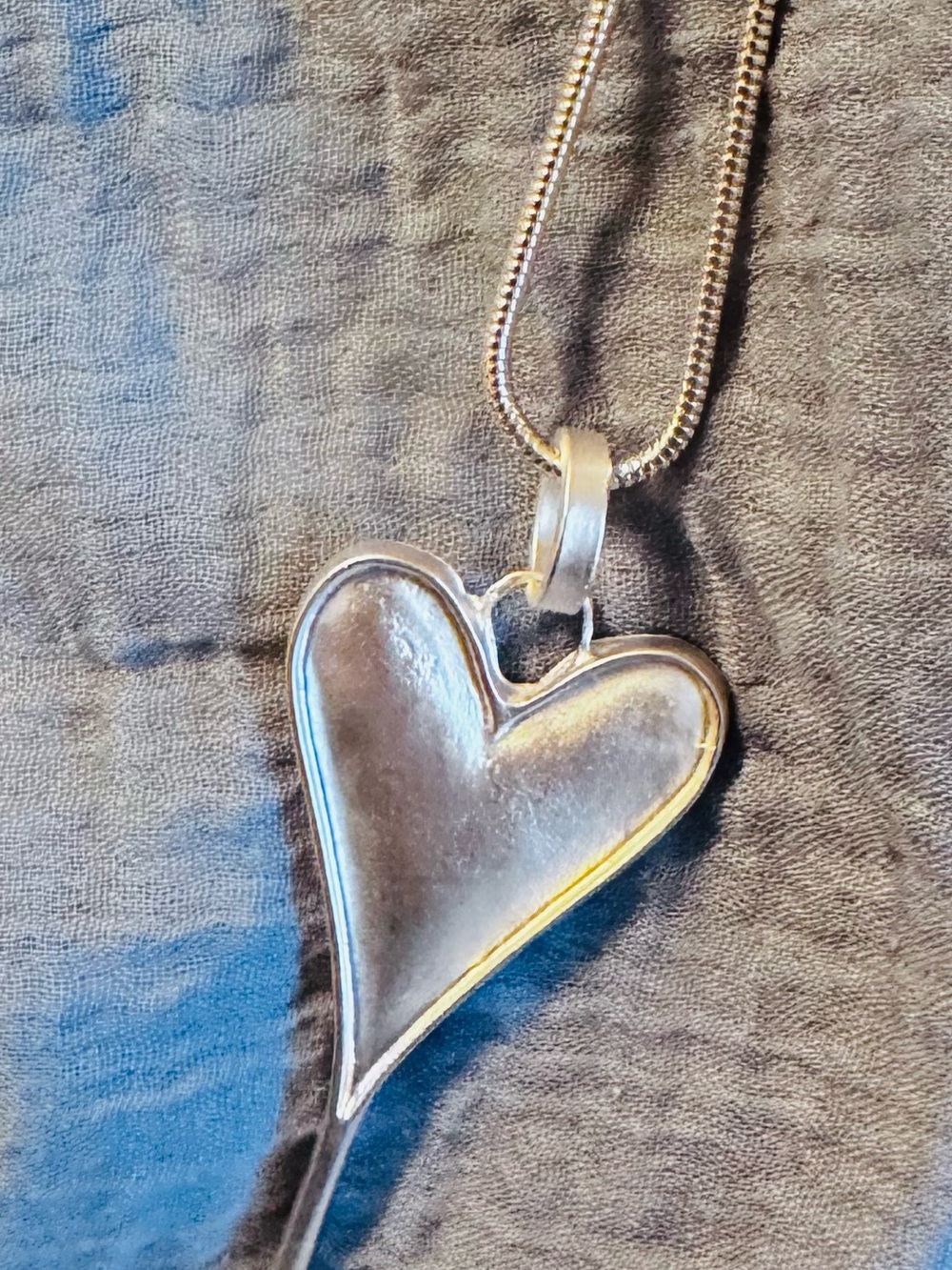 Sterling Heart Pendant Necklace - Silver